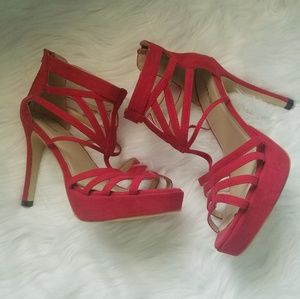 Red platform Sandals